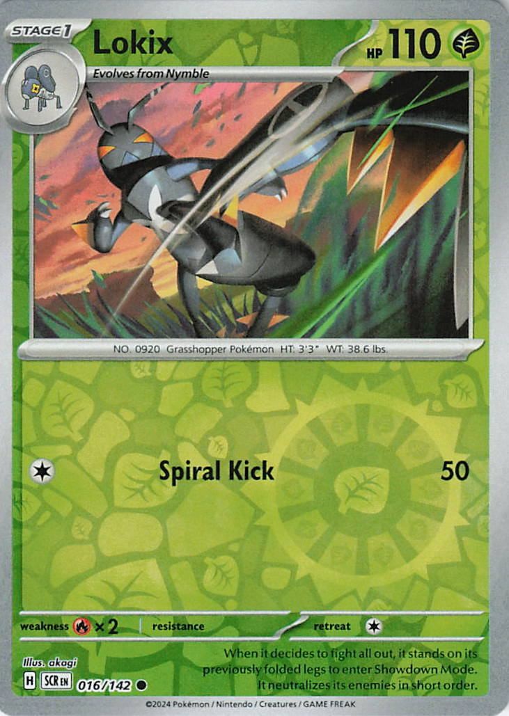 Lokix Reverse Holo 016/142 Common SV07: Stellar Crown NM Pokémon