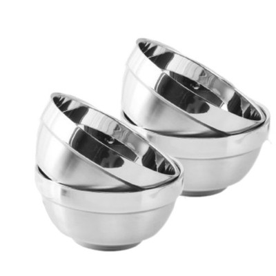 5.1 Inch Insulated Stainless Steel Large Deep Serving Bowl 500ml 4 PCS