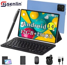2025 Tablet 12GB RAM 256GB ROM Android 14 Octa-core Tablet PC Bluetooth 3.5mm