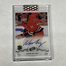 Nicolas Roy 2018-19 CLEAR CUT AUTOGRAPH ROOKIE CARD. rookie card picture