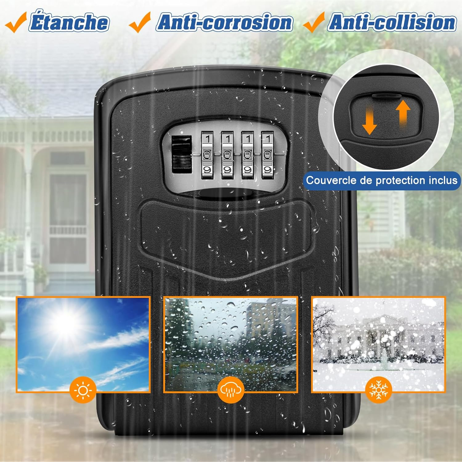 Coffre à clé avec code mural pour accueil Airbnb et location - 4