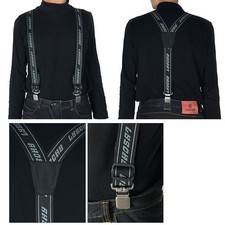 Bretelle nere e verdi per corsa e pantaloni da sci elasticizzati e regolabili