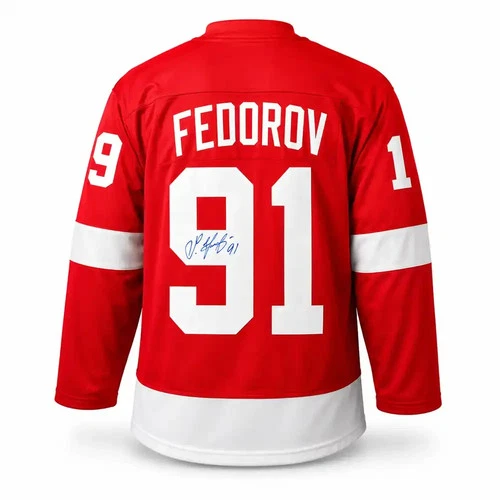 Sergei Fedorov Detroit Red Wings Autographed Replica Jersey