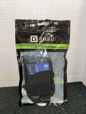NIP Gear Beast Lanyard Cell Phone Holder ID Credit Card Pocket Black