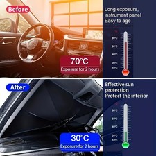 Portable Car Windshield Curtain Retractable Car Sunshade Covers For Front Window