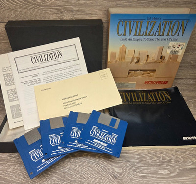 PC Big Box *Sid Meier's Civilization* OVP Anleitung IBM Amiga Disketten 