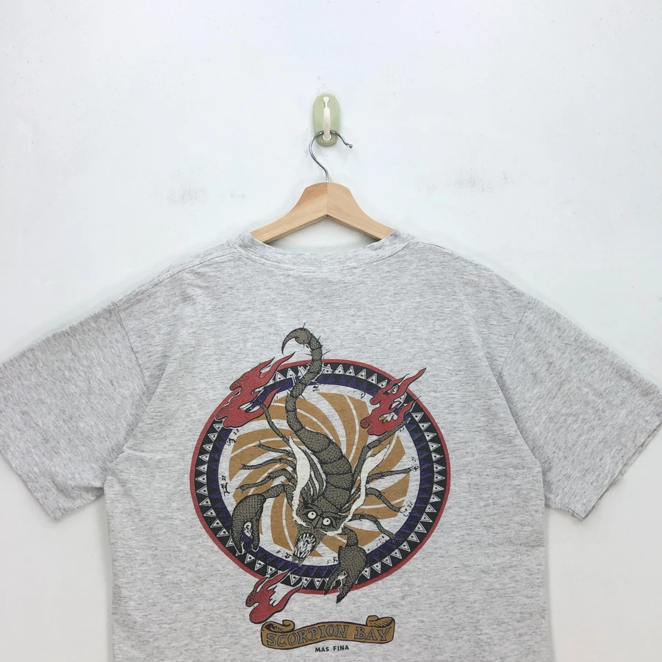 Camiseta De Colección Años 90 Scorpion Bay Gris Stay Wild Stay True Tiger Surf Camiseta Talla M Foto 3 de 4