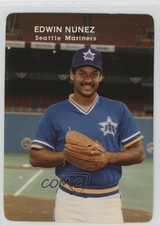 1985 Mother's Cookies Seattle Mariners Stadium Giveaway Edwin Nunez #24 0ry1