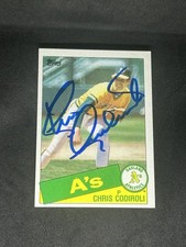 Chris Codiroli 1985 Topps #552 Oakland Athletics Auto Autographed Signed Card