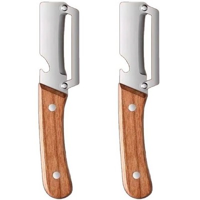 2 Pack Stainless Steel Vegetable Peeler with Bottle Opener for Kitchen Use