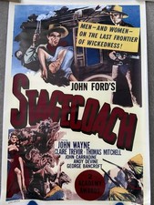 Stagecoach 1939 John Wayne Vintage Litho USA Movie Poster