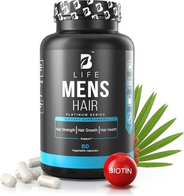 B Life Mens Hair Growth Supplement - 60 capsules - 12/2026