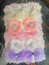 10PCS 5 Pairs Boutique Girls Butterfly Flower Hair Bows