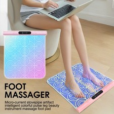 EMS Foot Comfort Pad Electric Foot Stimulator Massager Mat Rechargeable 15 Level