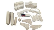 Brio Train Track Mixed Lot Tracks Wooden Pieces Train Car Bridge No Box