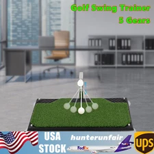 Indoor Golf Swing Trainer Training Practice Simulator Equipment Home 5 Gears