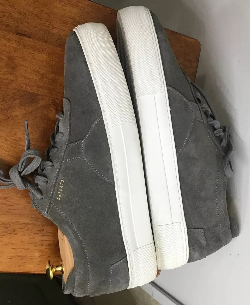 Axel Arigato Clean 90 Dark Gray Suede Low Top Sneaker White Sole Size 13 image 6