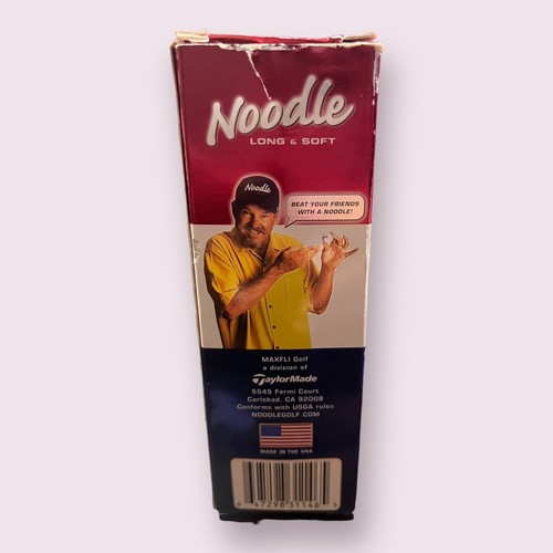 Maxfli Noodle Long & Soft Golf Balls - Sleeve of 3 / Brand New / #1 / White - Picture 2 of 3