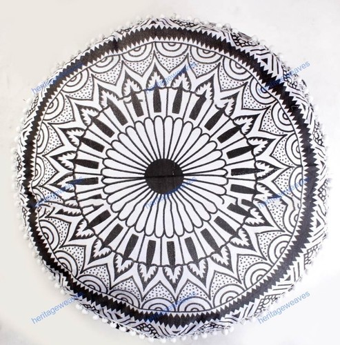 Neu Mandala Hocker Bezug Jeden Raum Ottomane Fußhocker Dekorativ Boho Sitzsack - Bild 4 von 6