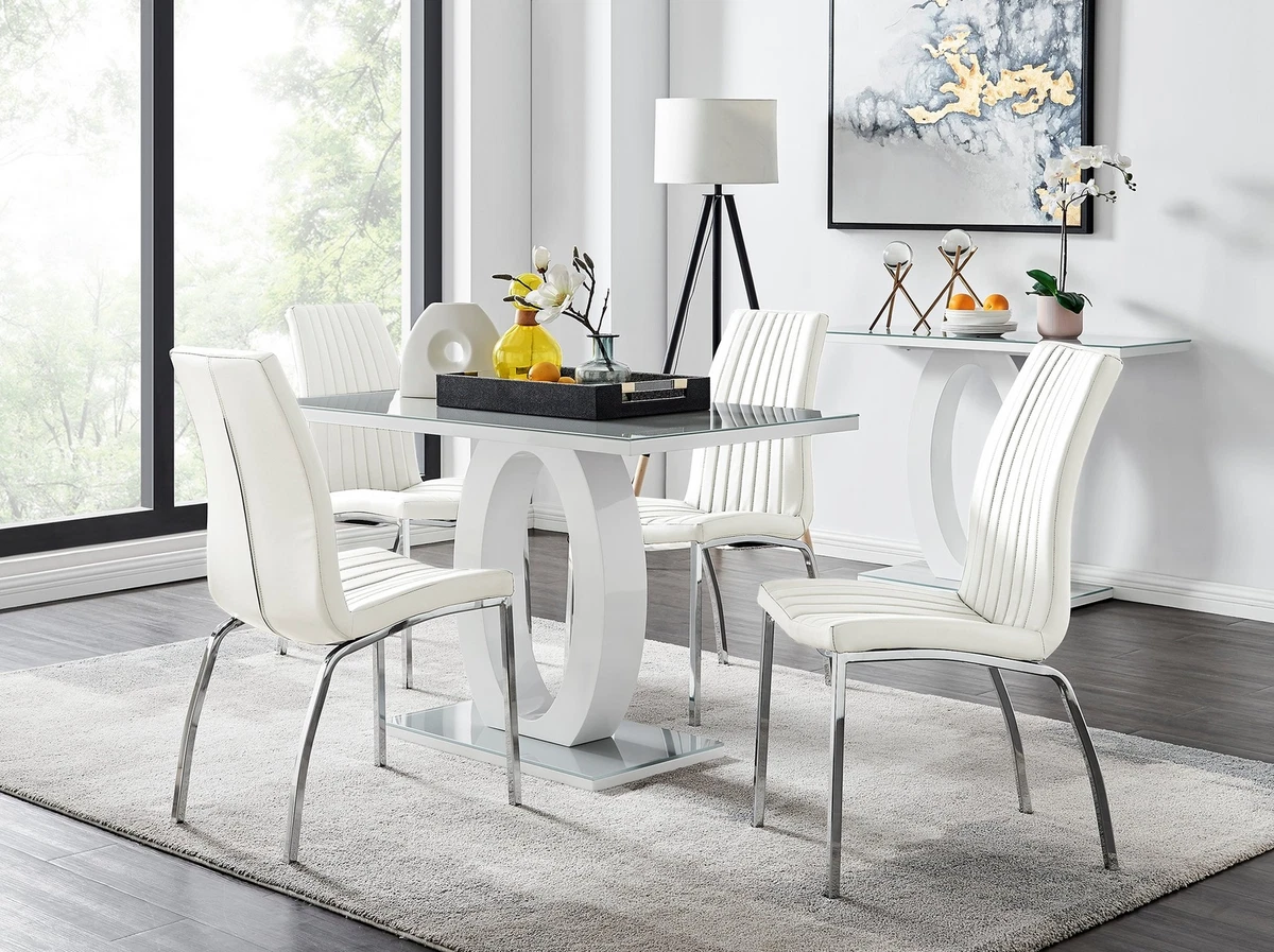 High gloss table 2024 and 4 chairs