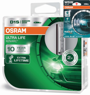 Osram D1S 35W Ultra Life 2pcs + W5W Blue