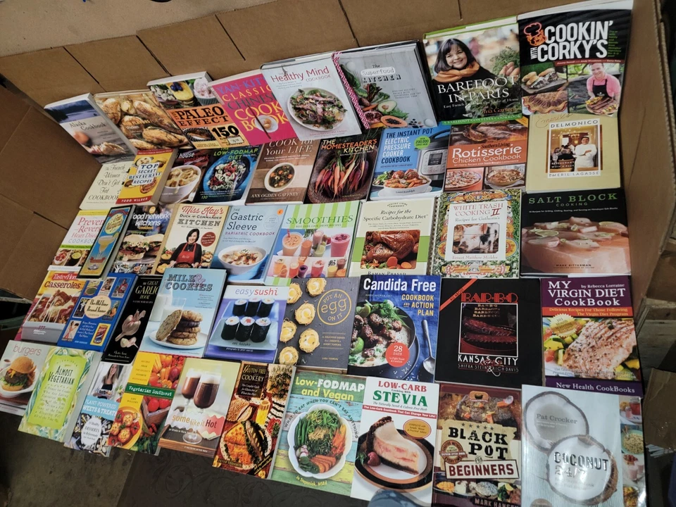 Lot of 20 Cooking Baking Recipe Grilling Low-Fat Ingredient Books MIX-UNSORTED Foto 2 de 4