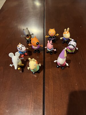 Peppa Pig And Friends Figures Lot of 10 Some Rare 2003 ABD/Ltd