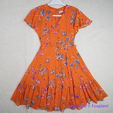 NEW CALVIN KLEIN Women's V-Neck Short-Sleeve Chiffon A-Line Dress