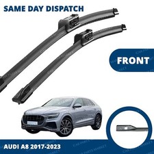 Front Windscreen 26" 20" Flat Aero Wiper Blades Pair for Audi A8 (D5) 2017-2026