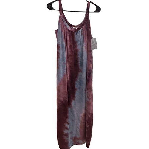 Stitchdrop Soft Stretchy Tie-Dye Purple Blue Maxi Tank Cami Dress Sz S NEW NWT