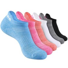 Women's Ankle Socks 6-Pairs Cushioned Running Sports Socks for Comfort