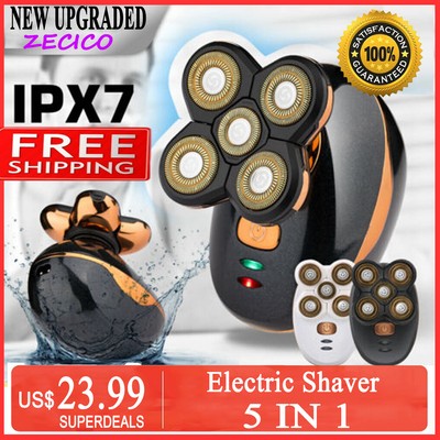 5 IN 1 Electric Shaver Freedom Grooming Kit Bald Head Rechargeable Razor for Men