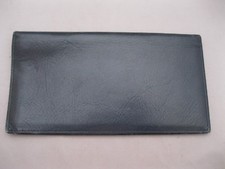 VINTAGE LEATHER BIFOLD WALLET/CHECK BOOK BLACK EXC COND