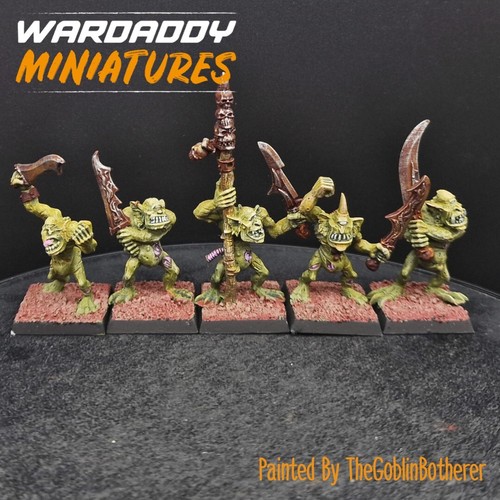 Pro painted Warhammer Fantasy Chaos Plague Bearers ×5 OOP RARE oldhammer 1980s