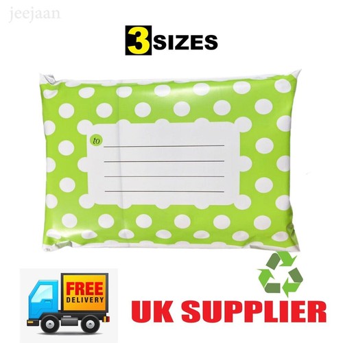 Polka Dot Printed Mailing Bags Strong Mail Post Poly Self Seal Postage Bags New - Imagen 9 de 11