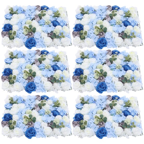 6Pcs Artificial Flower Wall Panel Floral Panel Background Wedding Birthday Decor - Picture 8 of 22