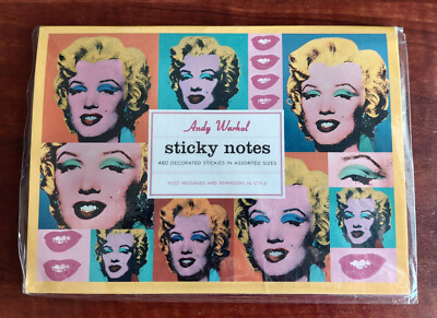 NEW Andy Warhol- Marilyn Monroe Post-it Notes Pad -Vintage Sticky Notes ...