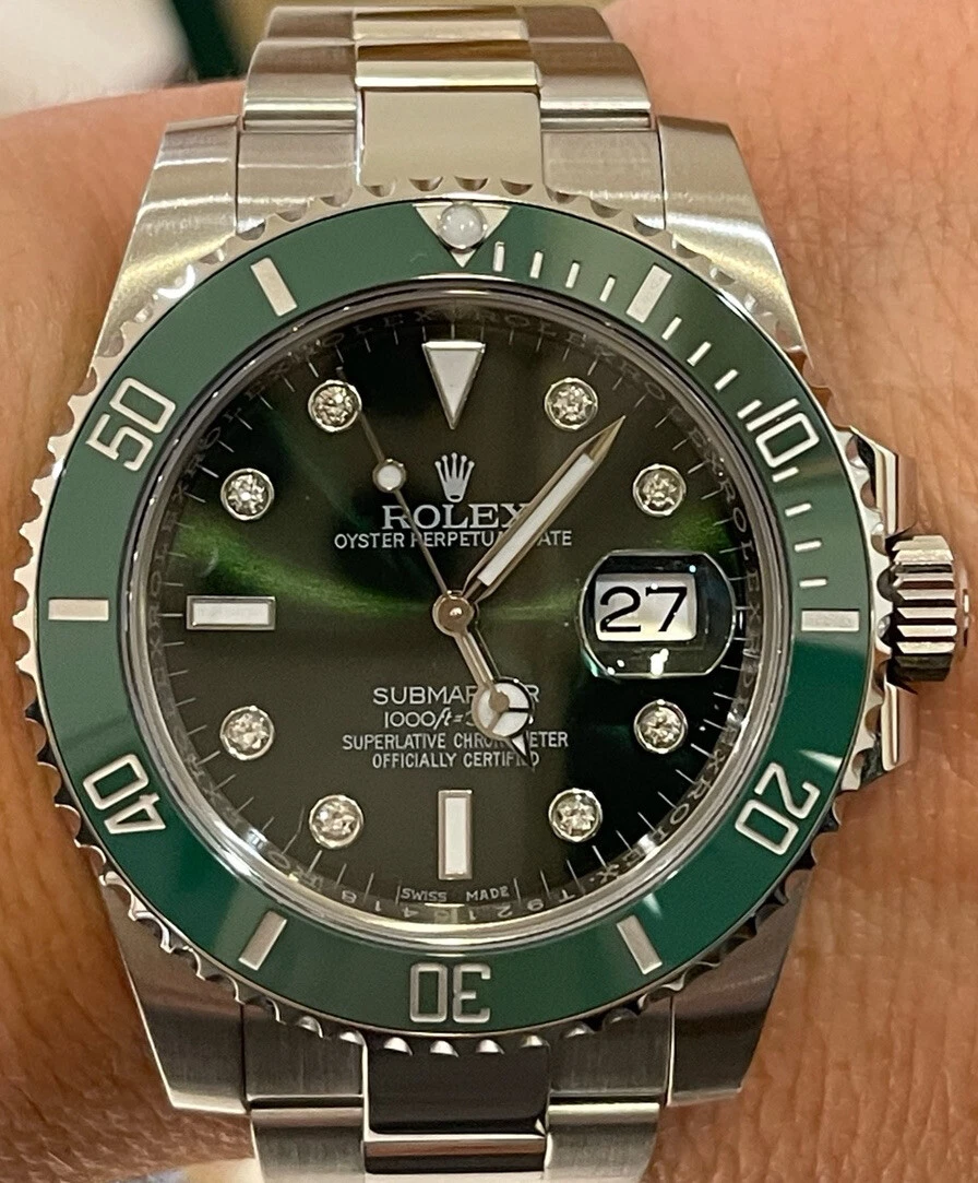 Rolex Submariner 40mm 116610 Superior Green Ceramic Bezel For