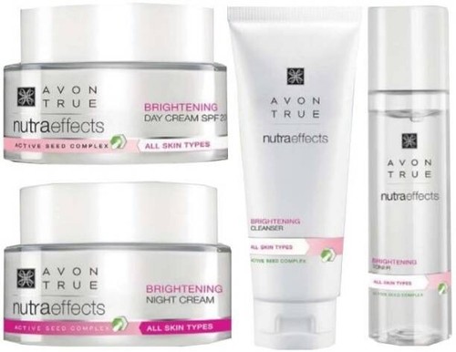 AVON Nutraeffects Brightening Day Cream SPF 20 + Night Cream + Toner + Cleanser - Picture 3 of 3