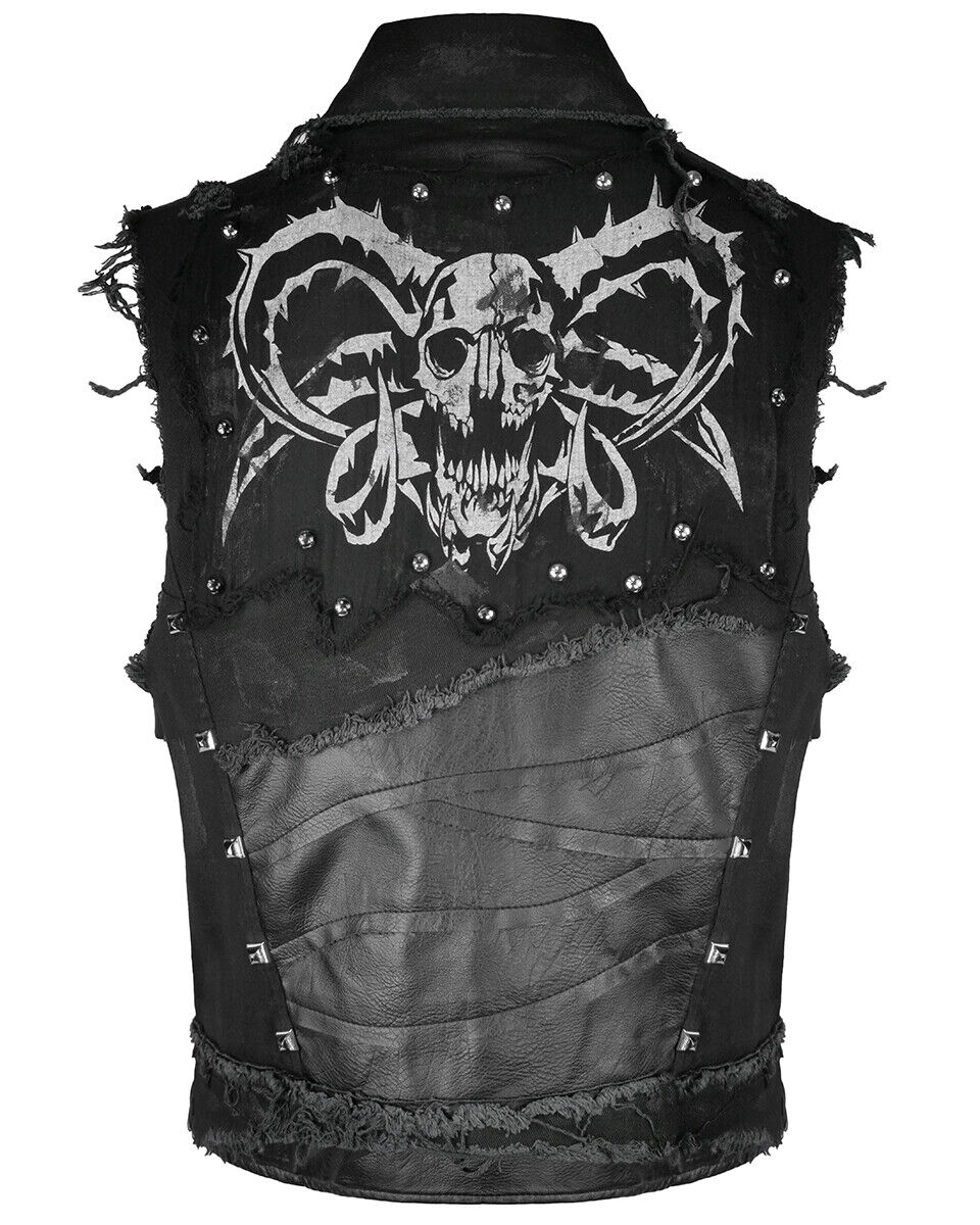 Devil Fashion Mens Goth Punk Waistcoat Vest Top Black Devil Fashion Mens Goth Punk Waistcoat Vest Top Black