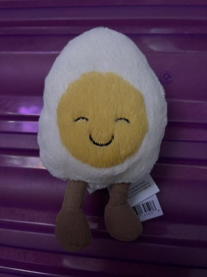 Jellycat Amuseables errötendes gekochtes Ei weiches Plüschtier neu Etikett 