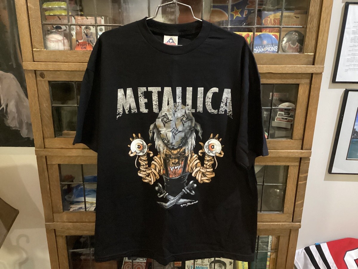 2002 Metallica Pushhead Black ALSTYLE AAA Rock Metal T-shirt SZ XL