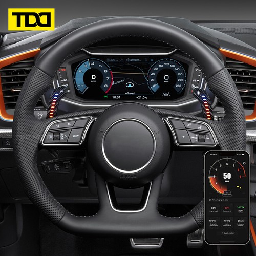 Carbon Fiber Steering Wheel Magnetic LED Paddle Shifters for Audi B9 9.5 ASeries