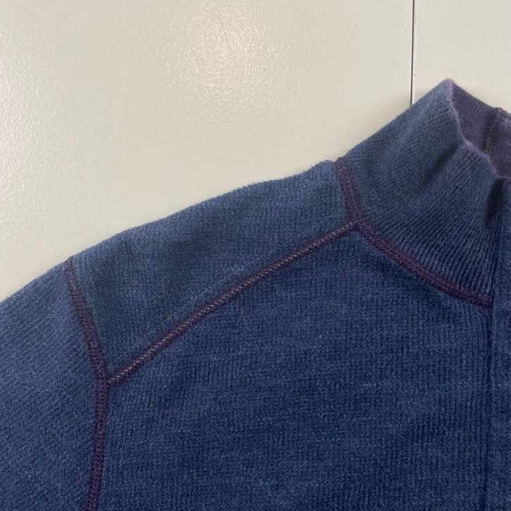 Tommy Bahama Sweater Mens Large Blue 1/4 Zip Pullover Mock Neck