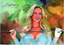 Paige Spiranac Artist Signed Limited Edition Print Card No#16 is 19 of 50