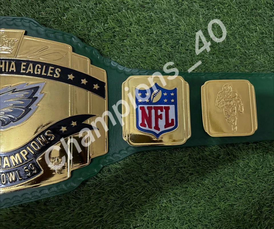 Philadelphia Eagles NFL Super Bowl Champion 40-22 Title Belt Adult Size Zinc - Image 3 of 4