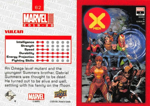 VULCAN / Marvel Annual 2019-20 BASE Trading Card #62 - Picture 2 of 2