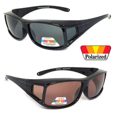 POLARIZED Anit Glare Square Lens Cover Fit Over Glasses Sunglasses UV Protect