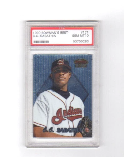 C.C. SABATHIA 1999 BOWMAN'S BEST RC PSA 10 GEM MINT #171 HOF