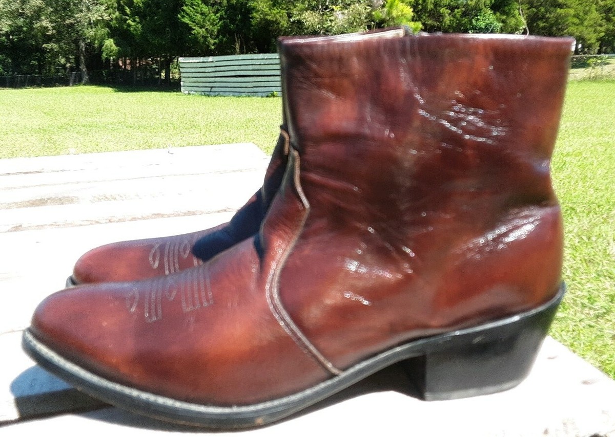 Durango Brown Leather Ankle Boots Durango Mens Red Dirt Rebel Old Town Brown/Tan Leather  main image 2